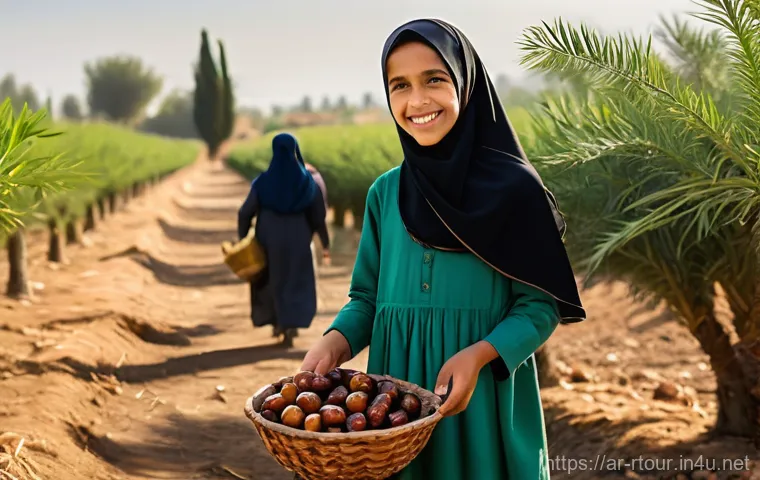 농촌관광기획사 자격증 취득 후 경험담 - **Prompt 1: Joyful Harvest with Family**
"A vibrant, sunny scene on a traditional Middle Eastern...