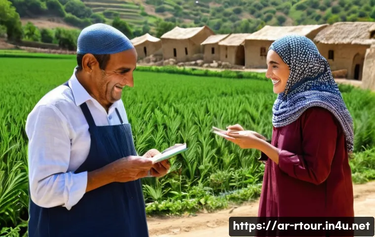 농촌관광기획사 연봉 비교 - **Prompt:** A diverse group of rural tourism experts, both male and female, in a vibrant, sunlit Mid...